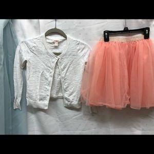 Crazy 8 skirt size 7-8 Cat &Jack sweater 7-8